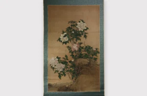 牡丹図大幅掛軸